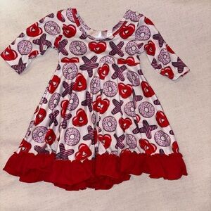 Adorable Red and White Kids Dress